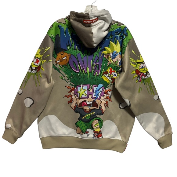 Members Only Nickelodeon Mash Up Pullover Hoodie-Hey Arnold SpongeBob Rugrats M - Picture 2 of 16